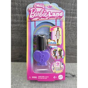 BarbieLand Color Change Mini 1.5” Doll NAIL POLISH NEW g26 Dark Purple